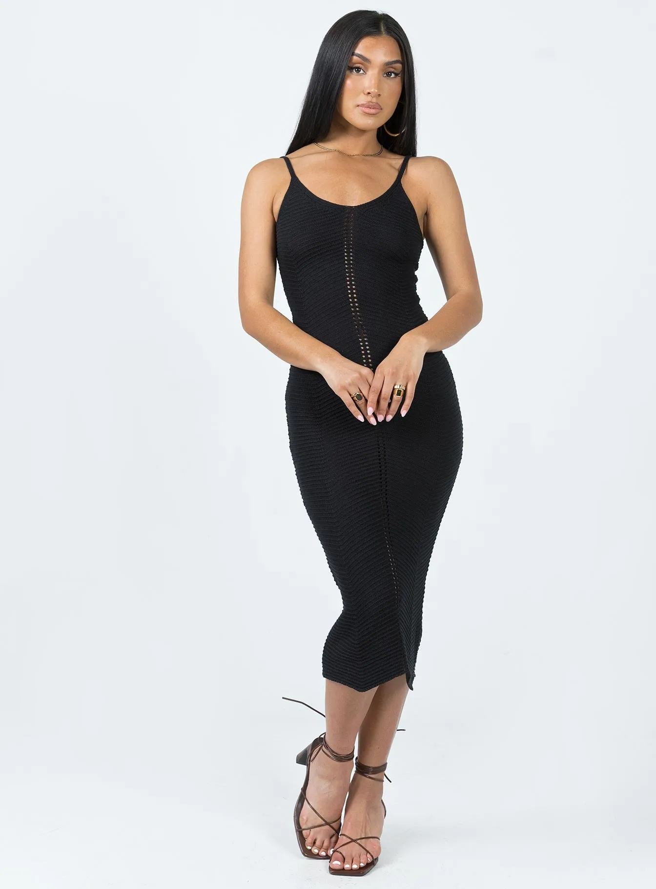 Abigail Midi Dress Black