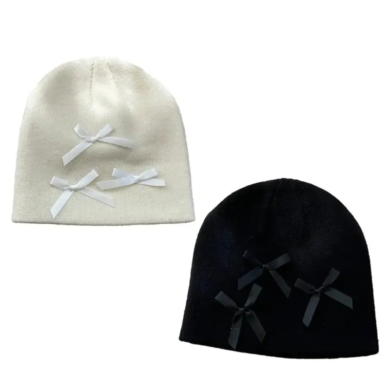 Comfortable Lace-Up knitted Beanie