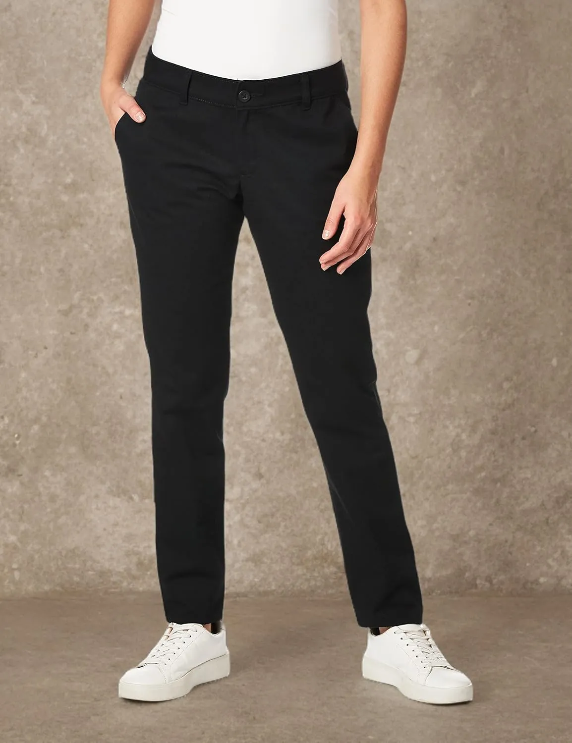 Dickies Women's Mid-Rise, Skinny Stretch Twill Pant