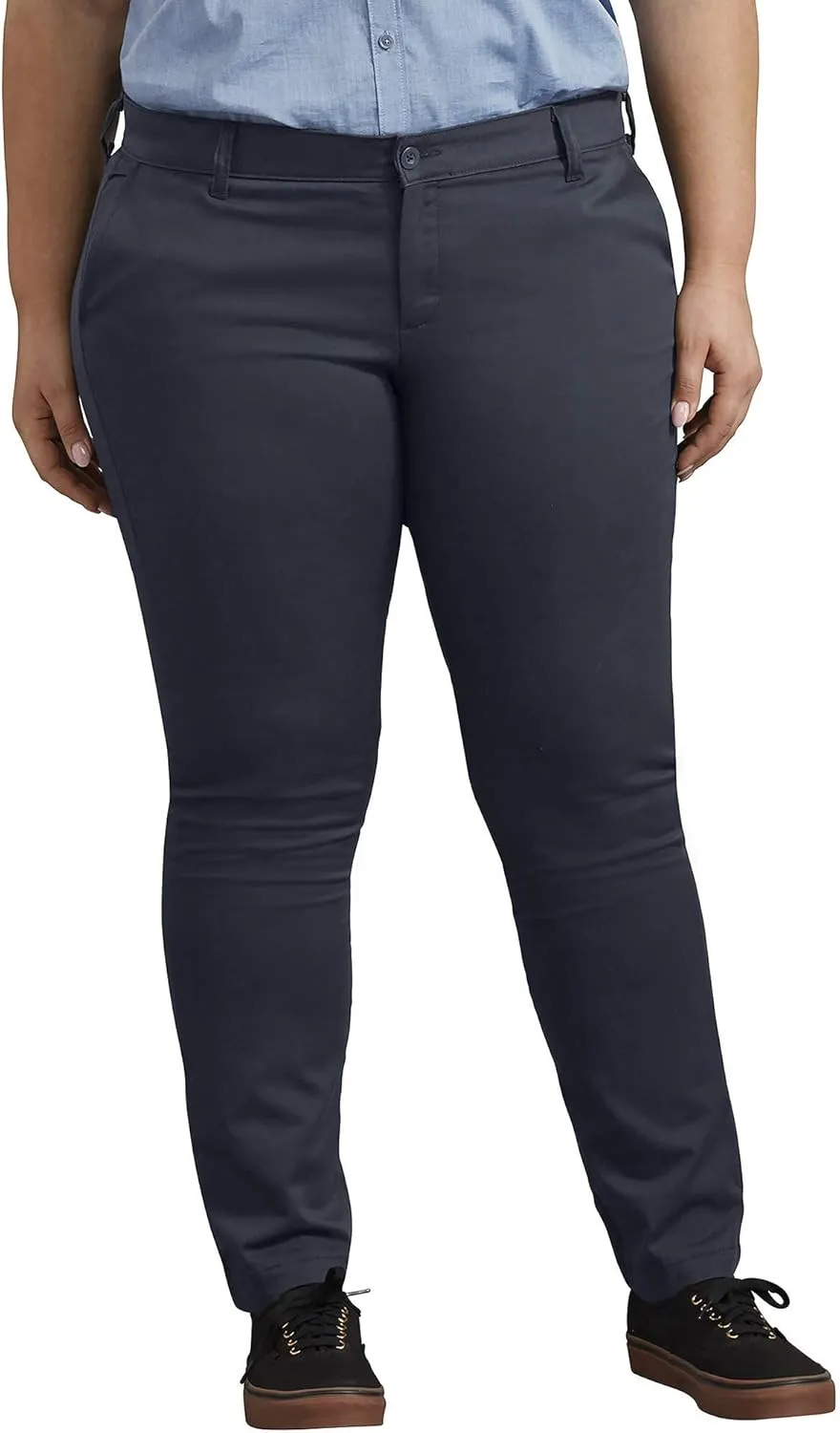 Dickies Women's Mid-Rise, Skinny Stretch Twill Pant