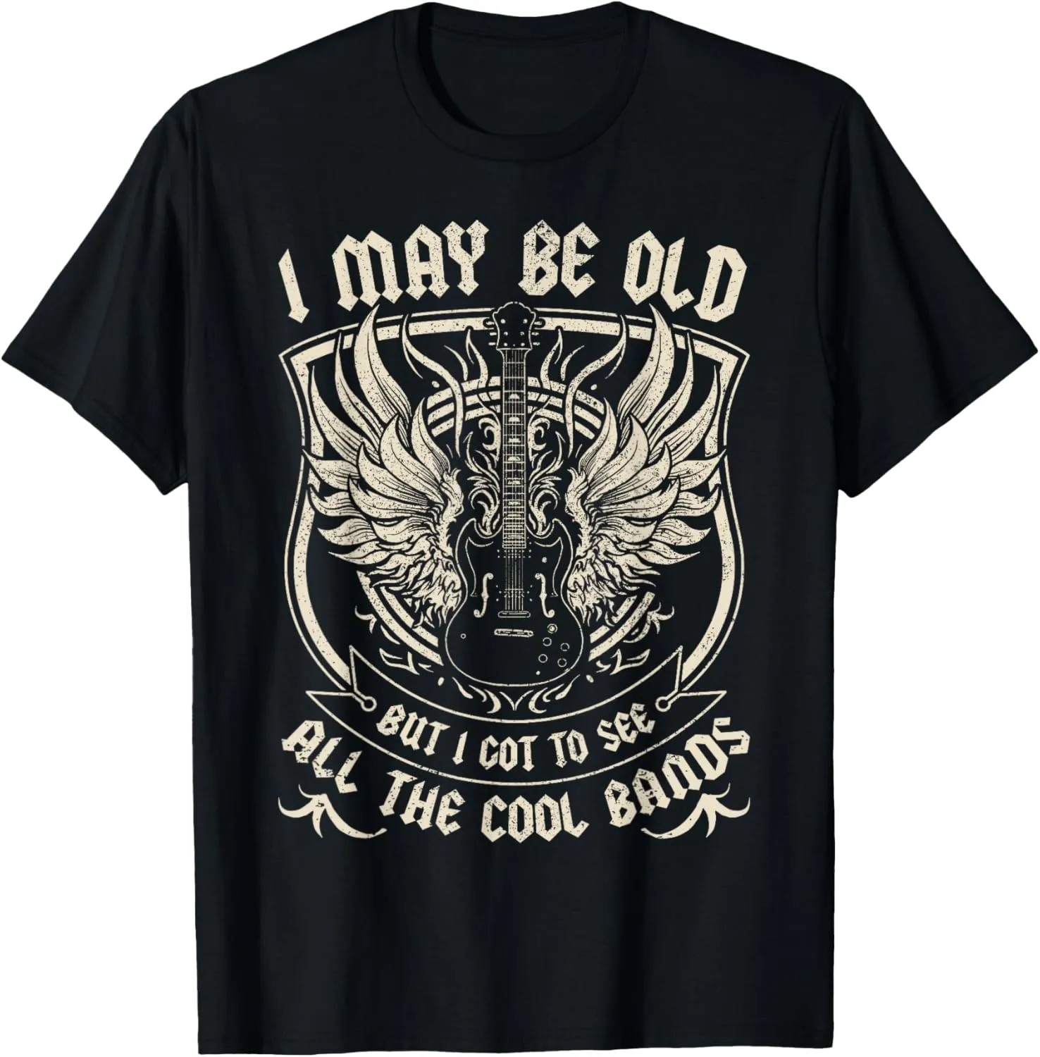 I May Be Old But I Got To See All The Cool Band Rock Concert T-Shirt