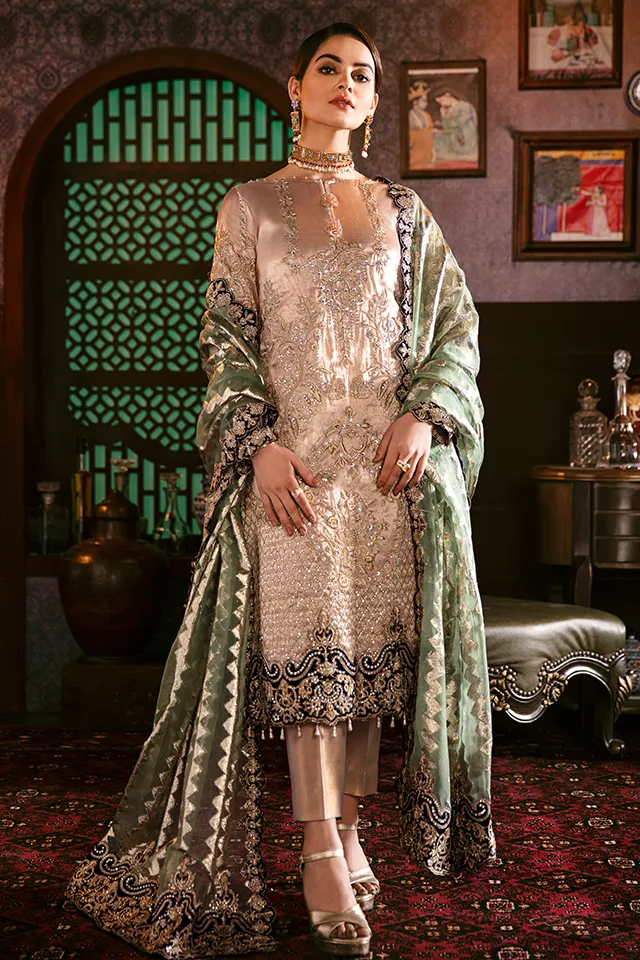 Imrozia Solas De Lune Luxury Chiffon Collection – I-109 Gold Galore