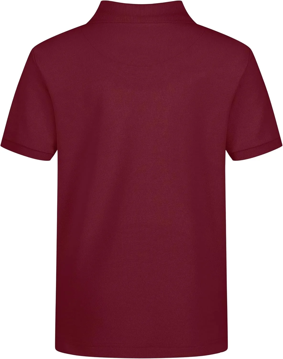 IZOD boys School Uniform Short Sleeve Polo Shirt, Button Closure, Comfortable & Soft Pique Fabric