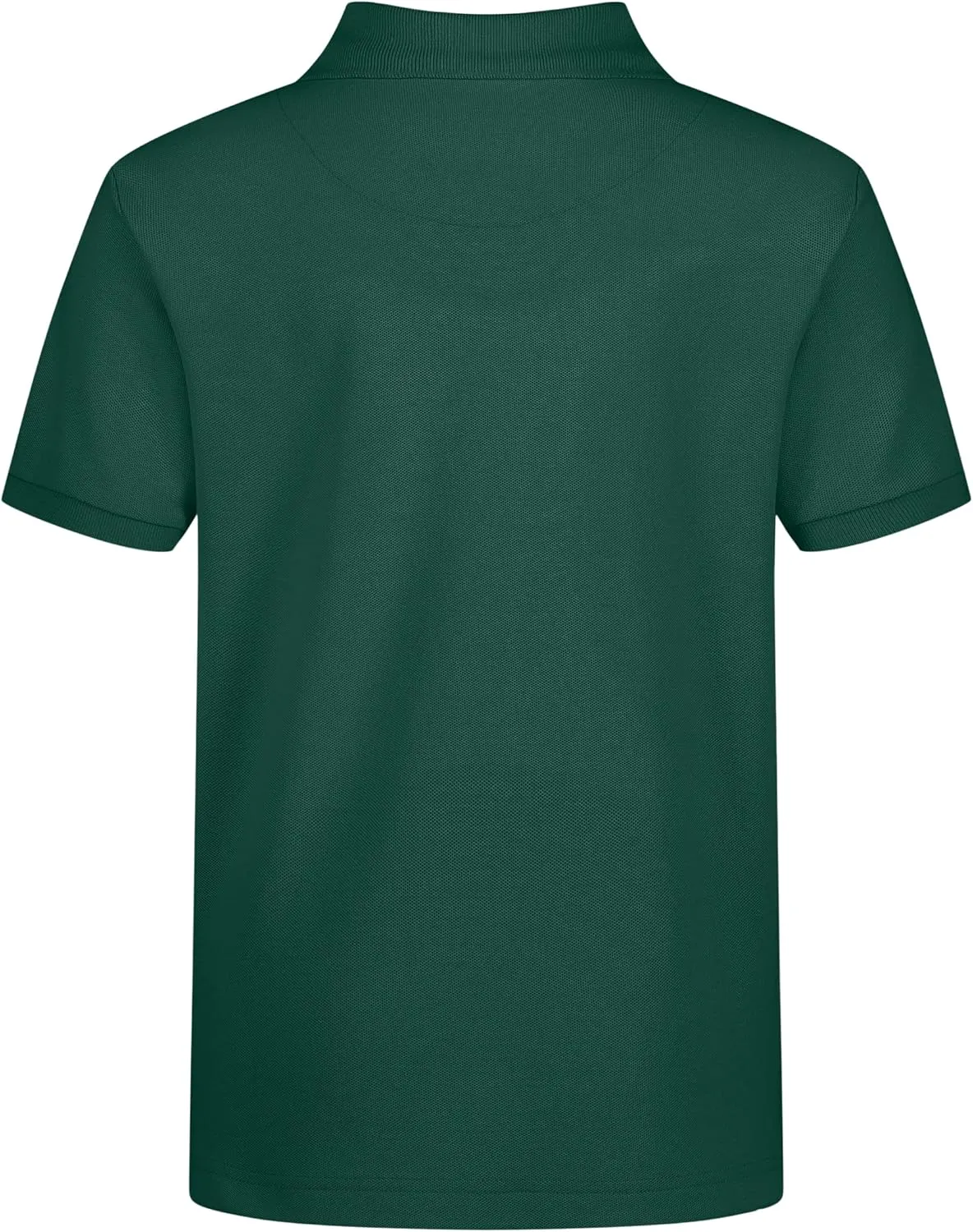 IZOD boys School Uniform Short Sleeve Polo Shirt, Button Closure, Comfortable & Soft Pique Fabric
