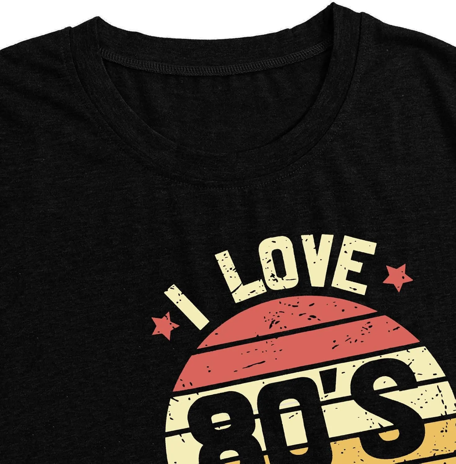MAIHUN 80s Music Shirt for Women I Love 80's Music Shirts Old Music Fans Vintage Tee Tops
