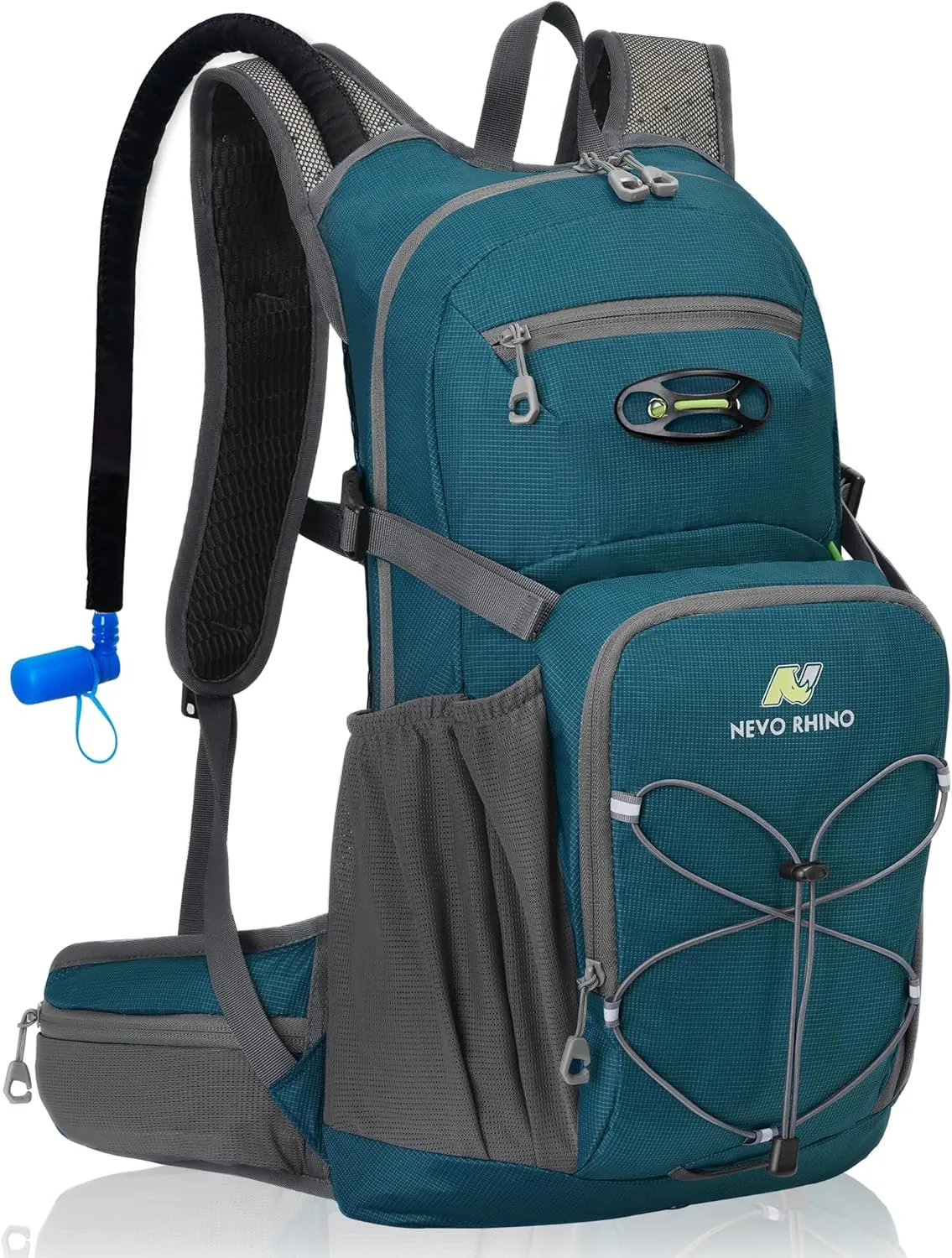 N NEVO RHINO Hydration Backpack, 18L Multipurpose Hiking Backpack with 3L Water Bladder, Water Backpack Insulated Hydration Pack Ideal for Hiking and Cycling
