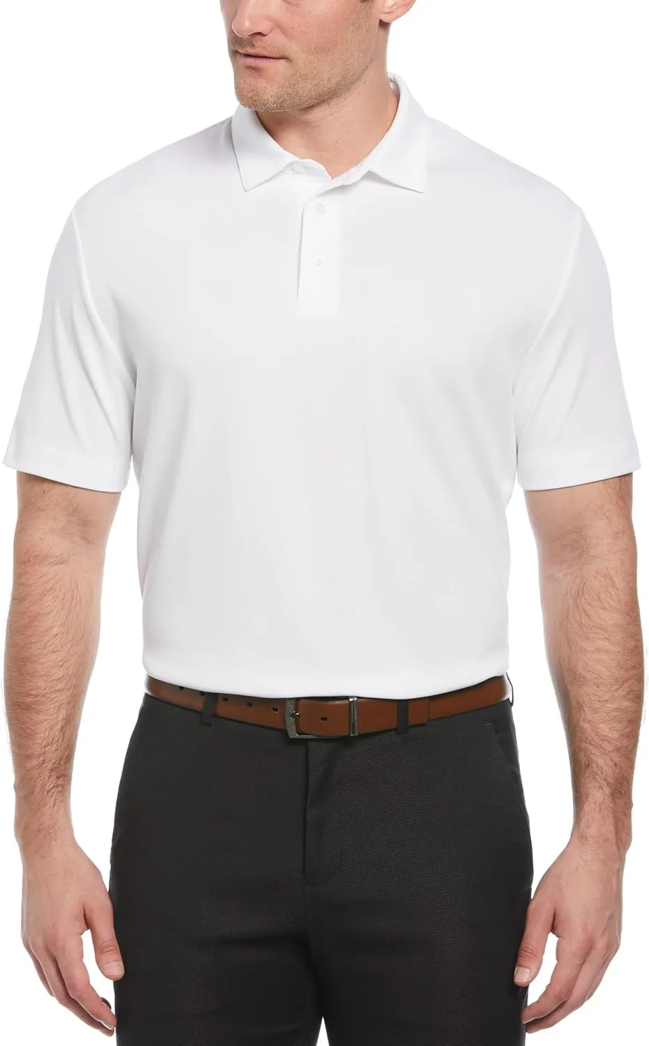Perry Ellis Men's Classic Short Sleeve Golf Polo, Moisture-Wicking Sun Protection, Enhanced Stretch (Available in Big & Tall)