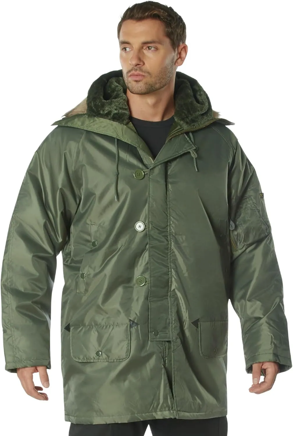 Rothco N-3B Parka  Comfortable and Warm Winter Coat  Water-Repellent  Snorkel Hood