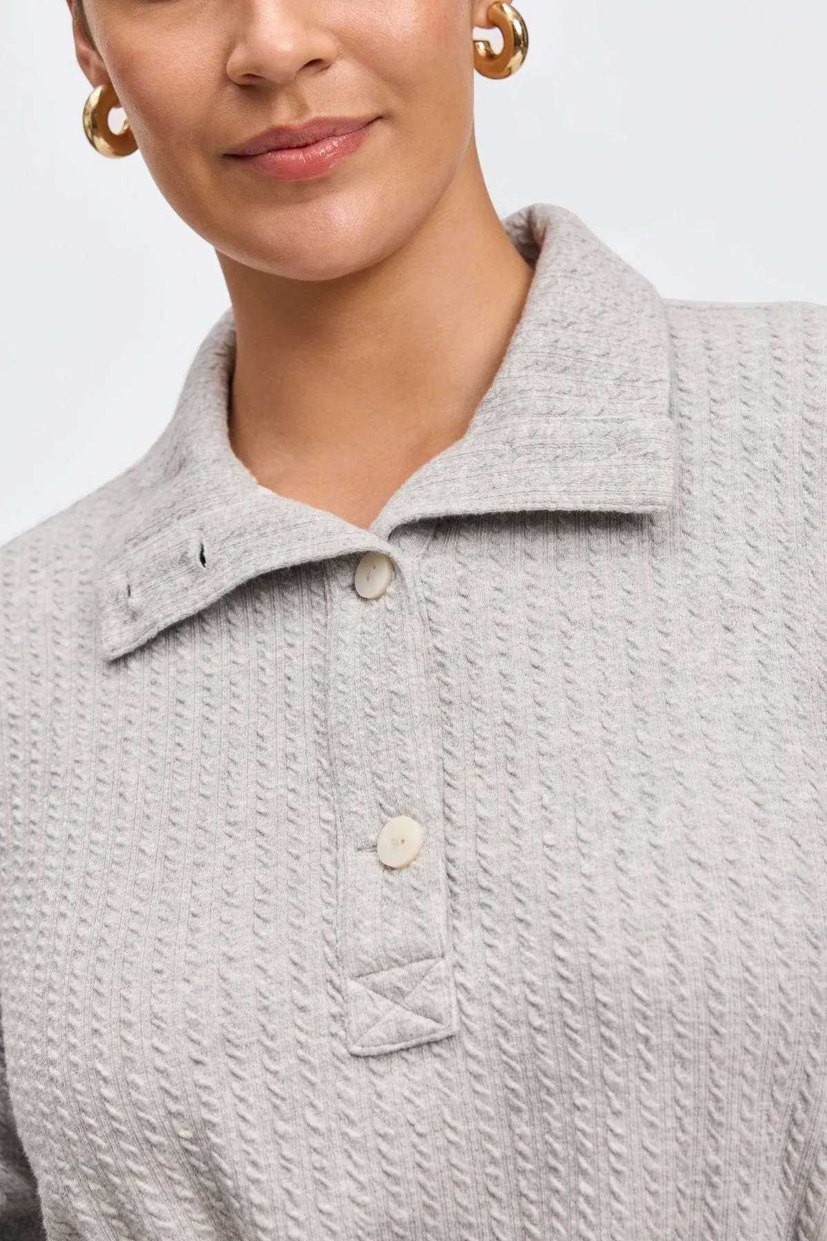 Sammy Plus Cable Knit Popover