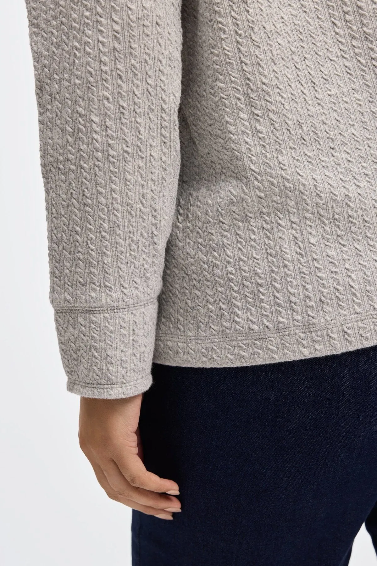 Sammy Plus Cable Knit Popover