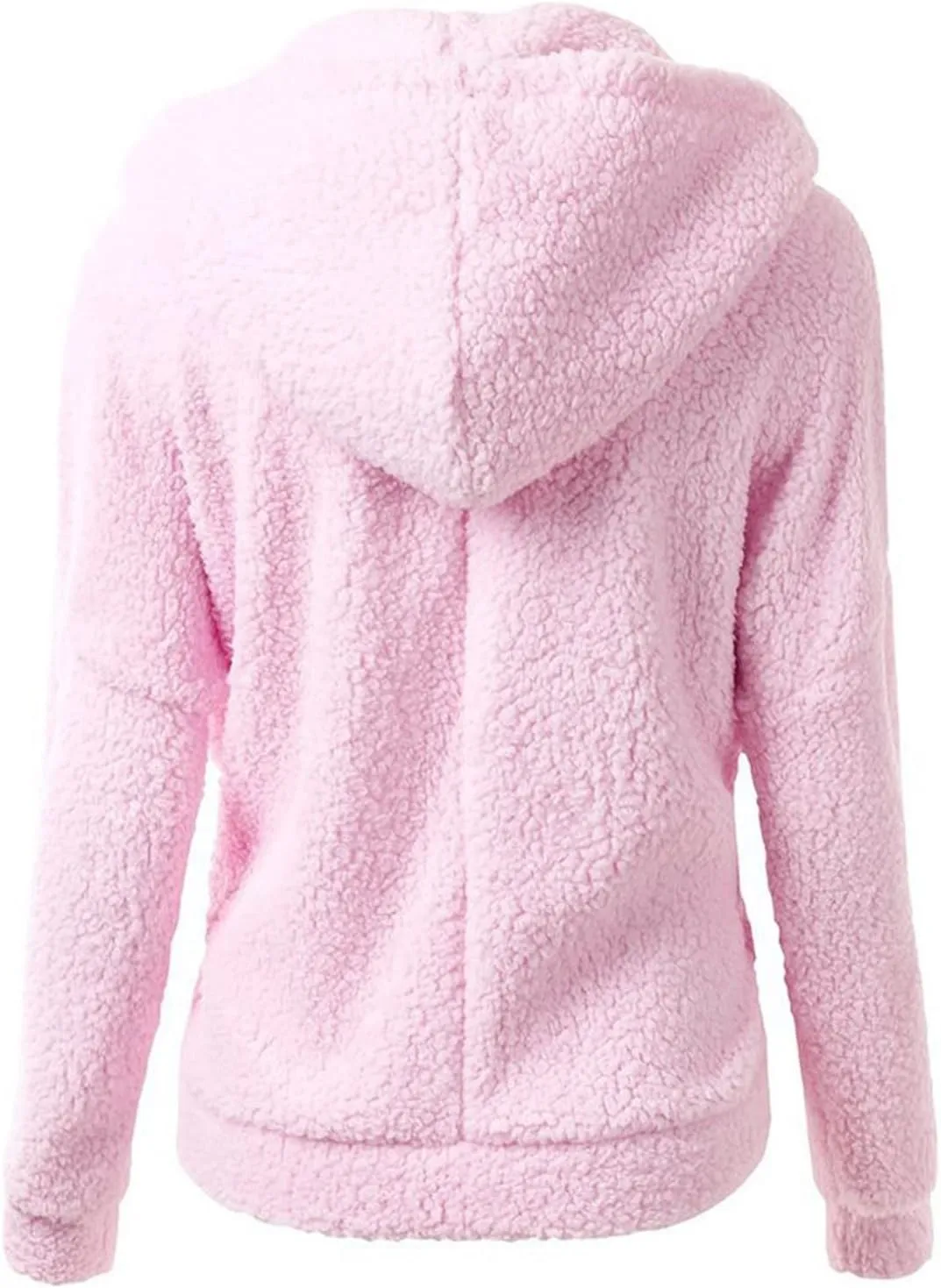 Sherpa Jacket Women Fleece Flannel Zip Up Jacket Cropped Teddy Bear Hooded Jacket Plus Size Winter Coats with Pockets