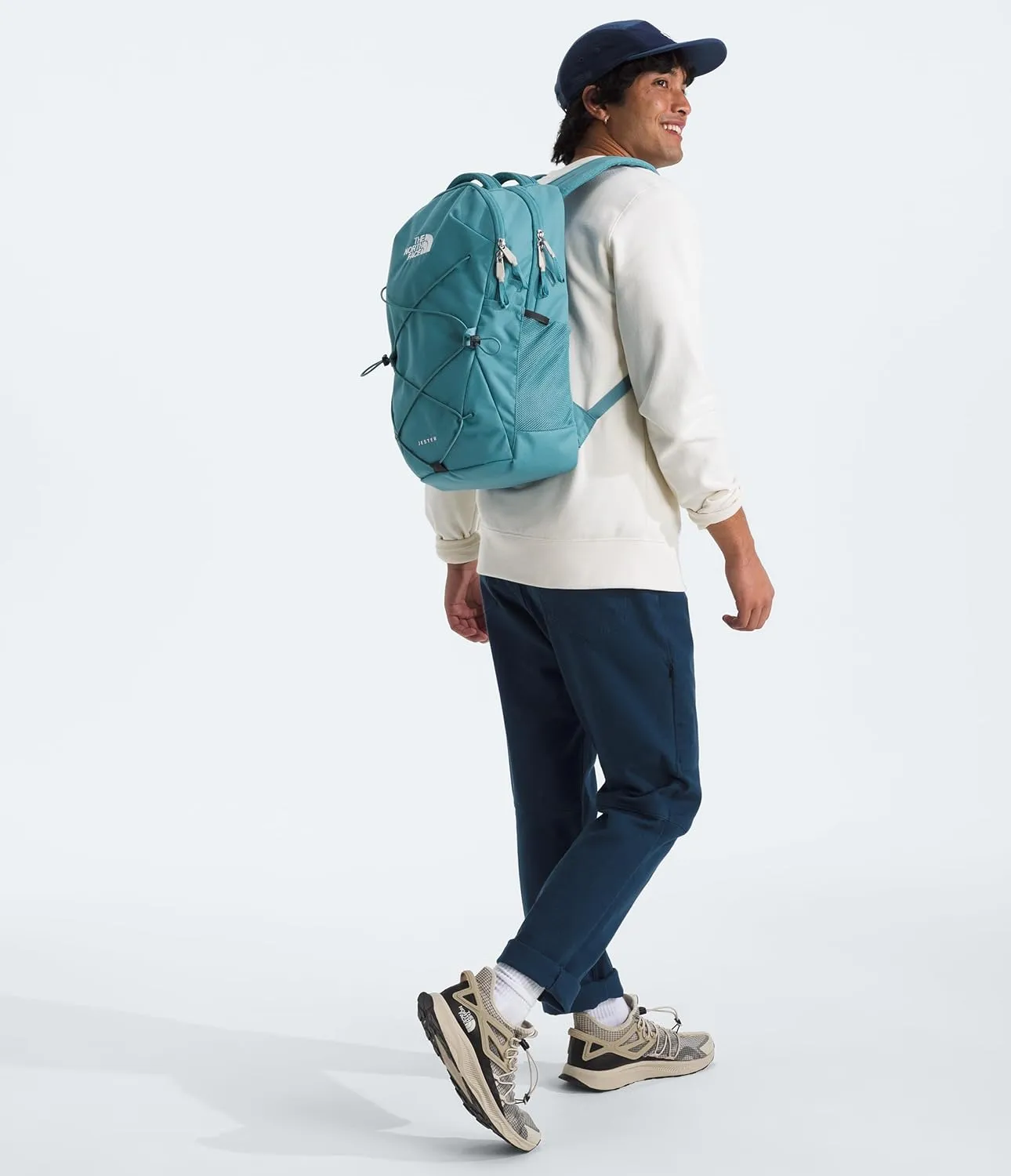THE NORTH FACE Jester Everyday Laptop Backpack, Algae Blue/TNF White, One Size