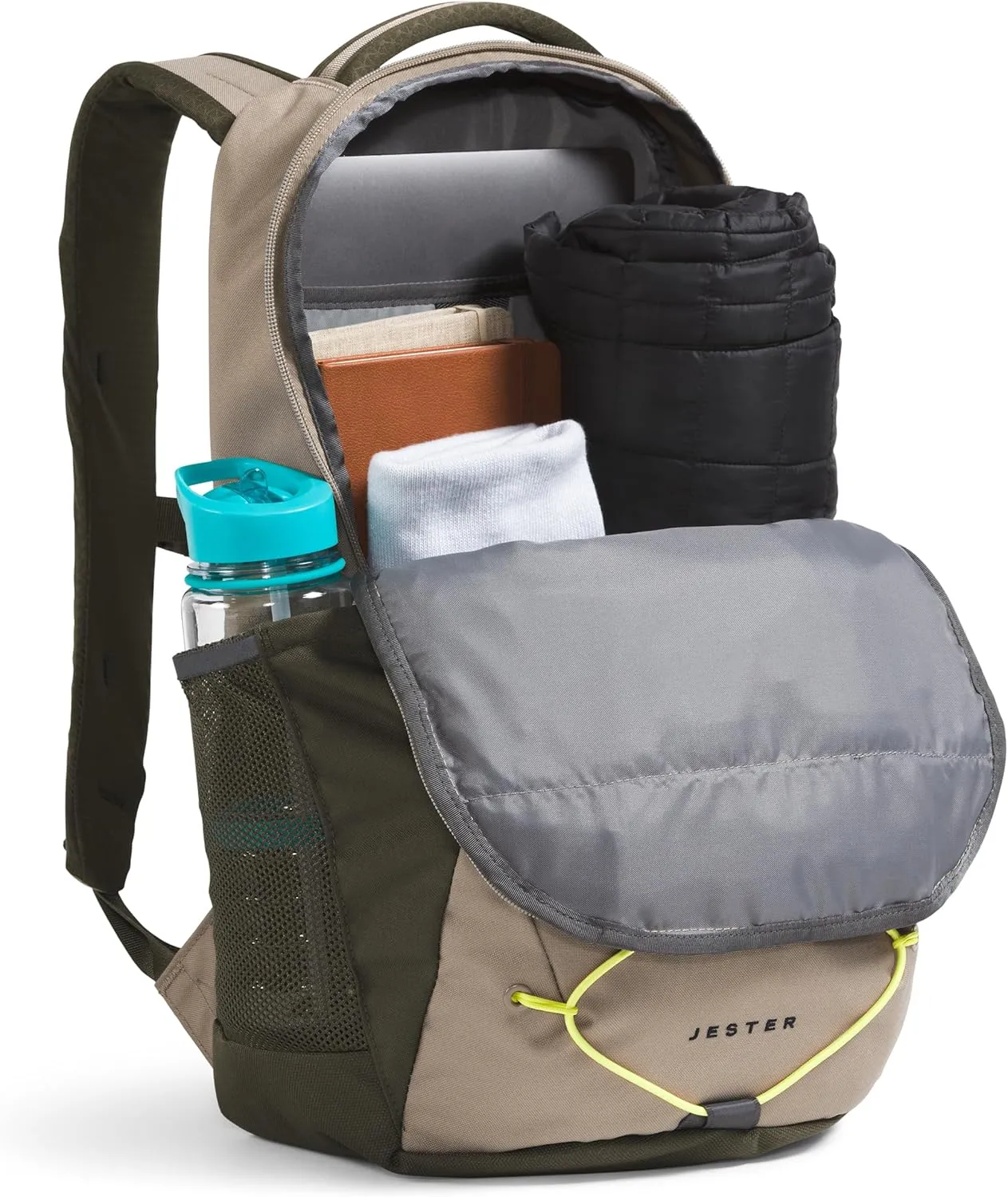 THE NORTH FACE Jester Everyday Laptop Backpack, Cavern Grey/New Taupe Green, One Size