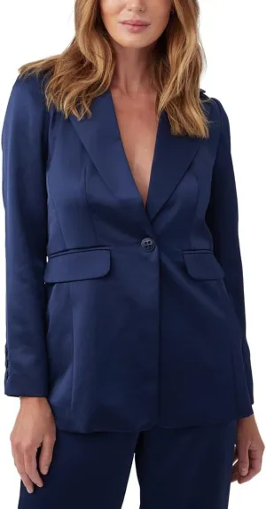 Trina Turk Women's Longline Satin Blazer