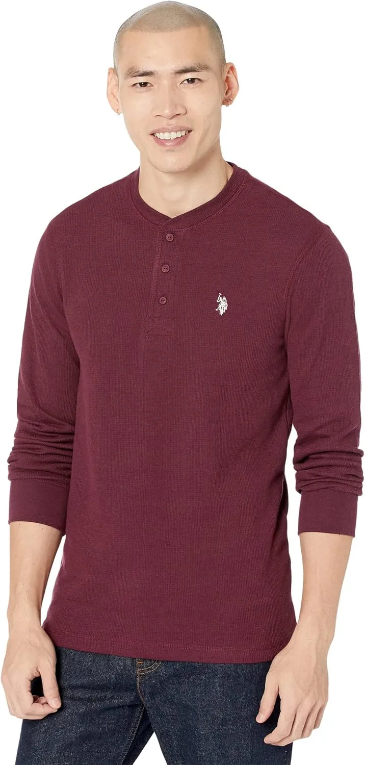 U.S. POLO ASSN. Long Sleeve Henley Thermal Shirt