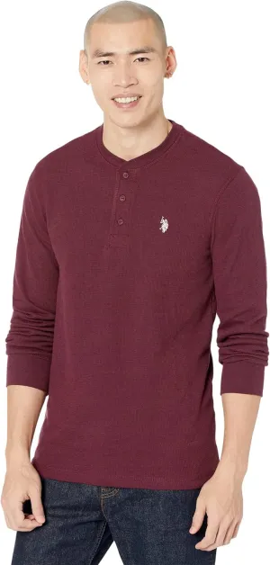 U.S. POLO ASSN. Long Sleeve Henley Thermal Shirt
