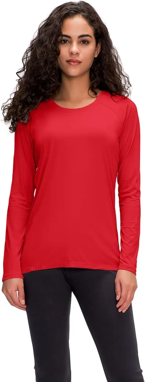 Women's 3 Pack Long Sleeve Workout Running Shirts, UPF 50  Sun Protection Shirts, Athletic Exercise Gym Yoga T-Shirts Tops