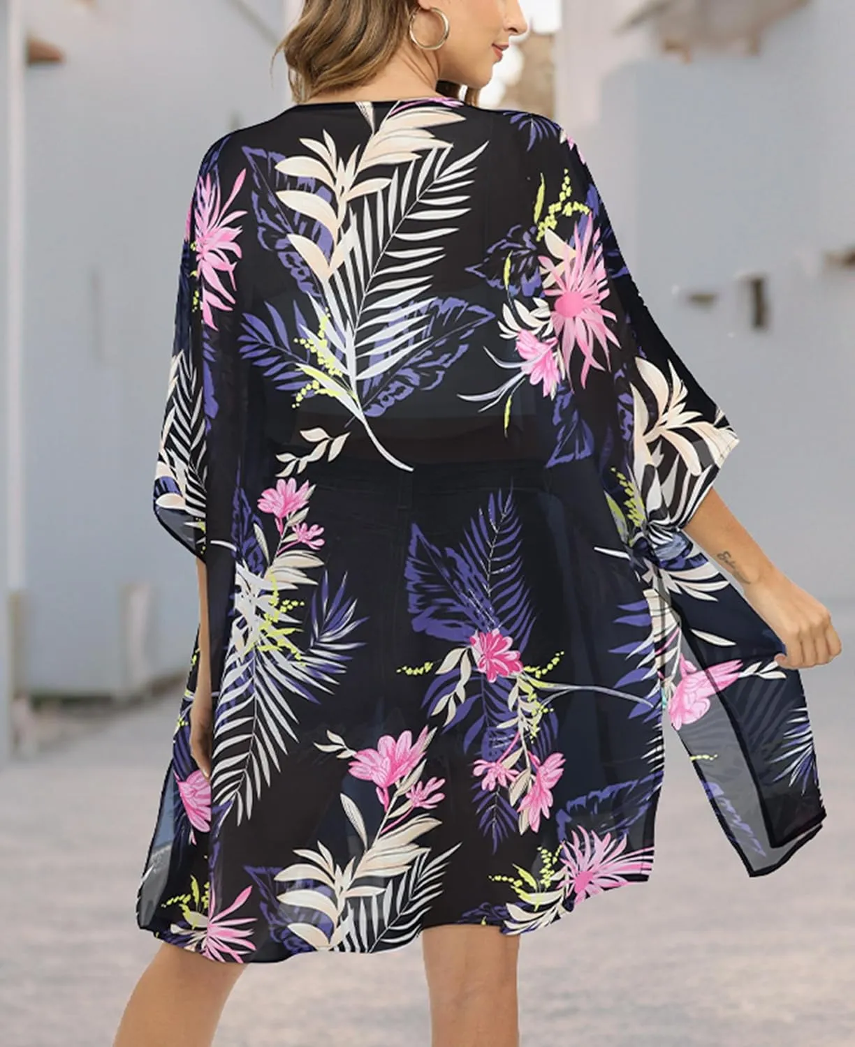 Women's Kimono Swimsuit Coverups Summer Beach Casual Loose Cardigans for Swimwear